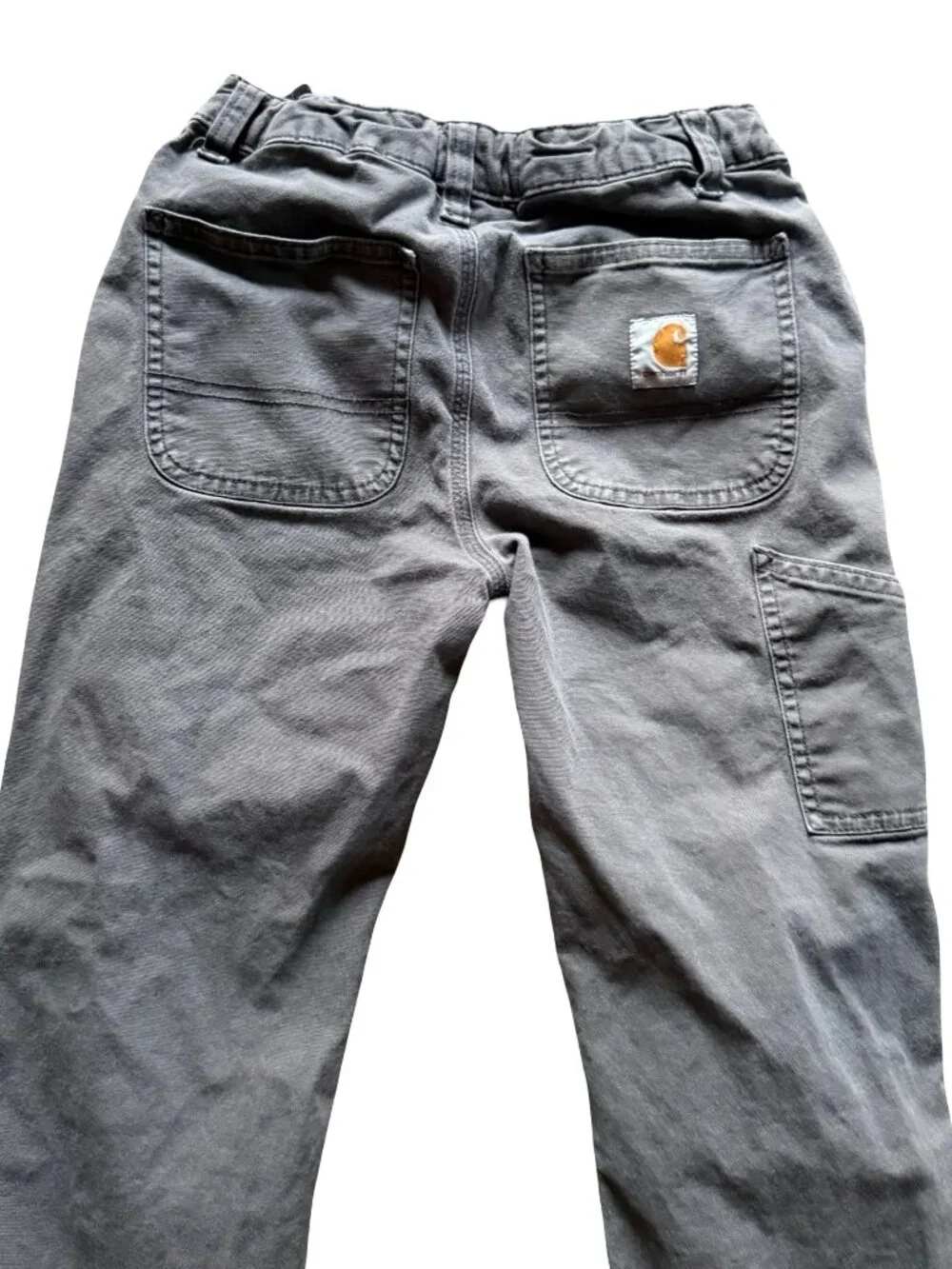 Carhartt Pants Youth 10 Gray Y2K Carpenter Utility Cargo